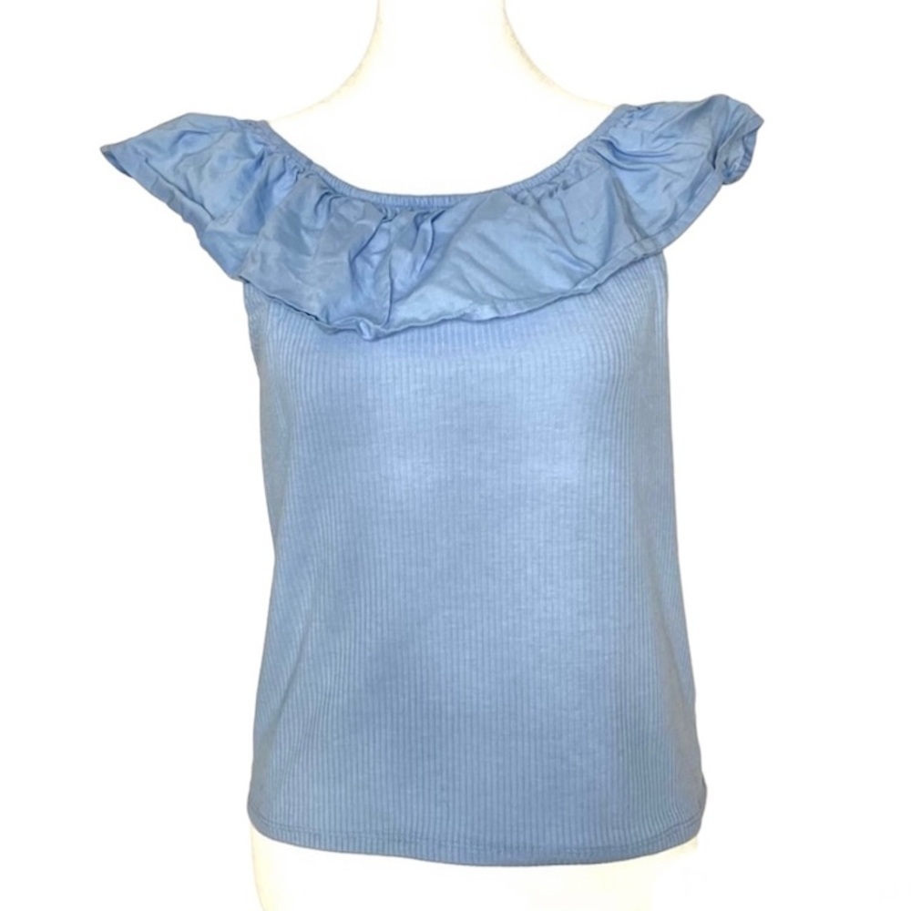 Girl's Ruffle Tank Top Baby Blue Size XXL (18) - Picture 1 of 4